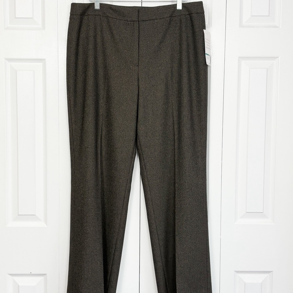 NWT Jones New York Collection High Rise Straight Leg Trousers 16